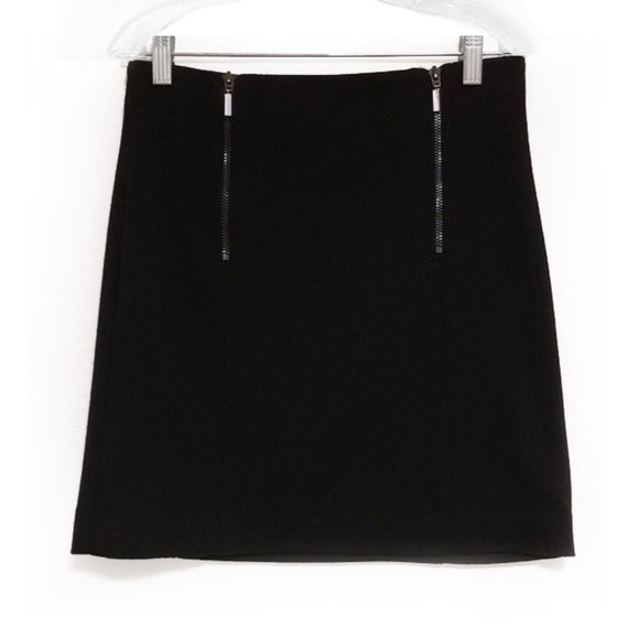 BCBG black mini skirt with zipper details - Picture 1 of 4